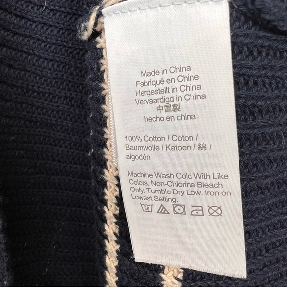 J Crew Relaxed Collared Sweater in Stripe Navy Blue Size M - Picture 5 of 10
